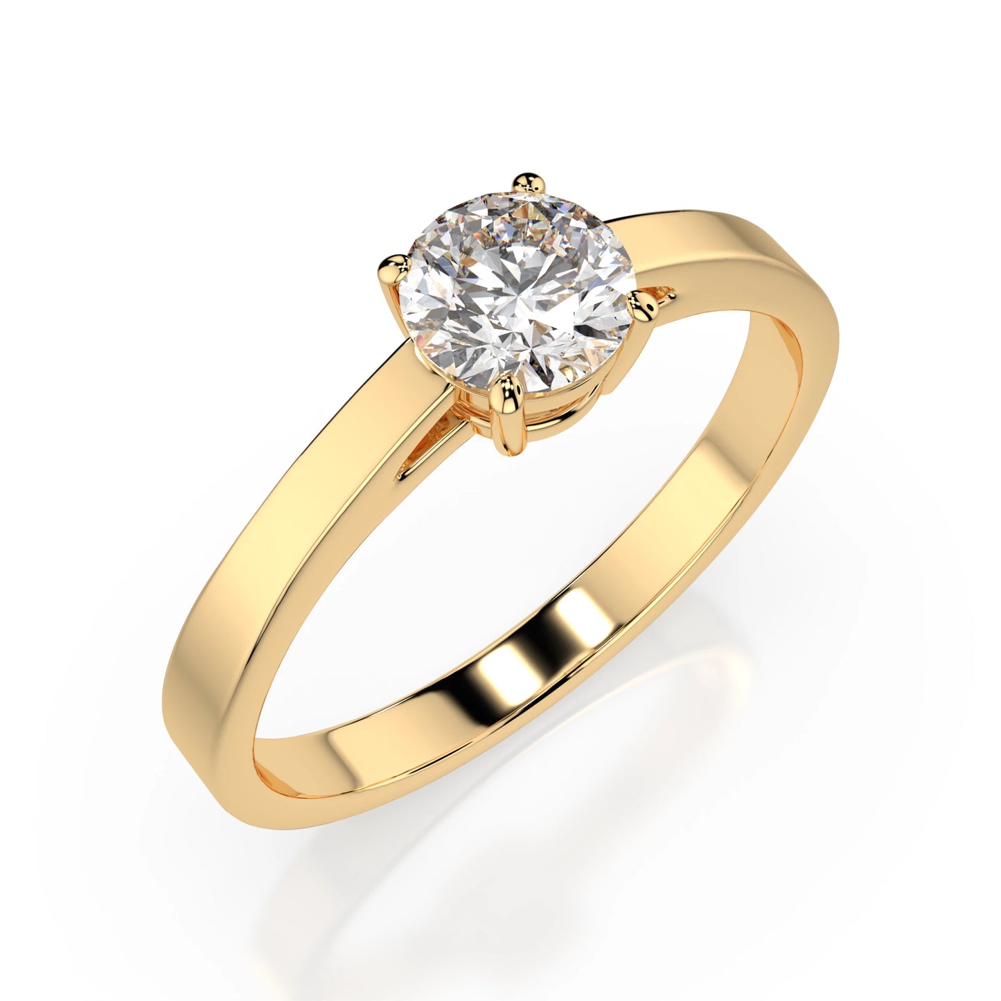 Solitaire Ring (Round), 0.5 ct — 101-10012/1(5.1)