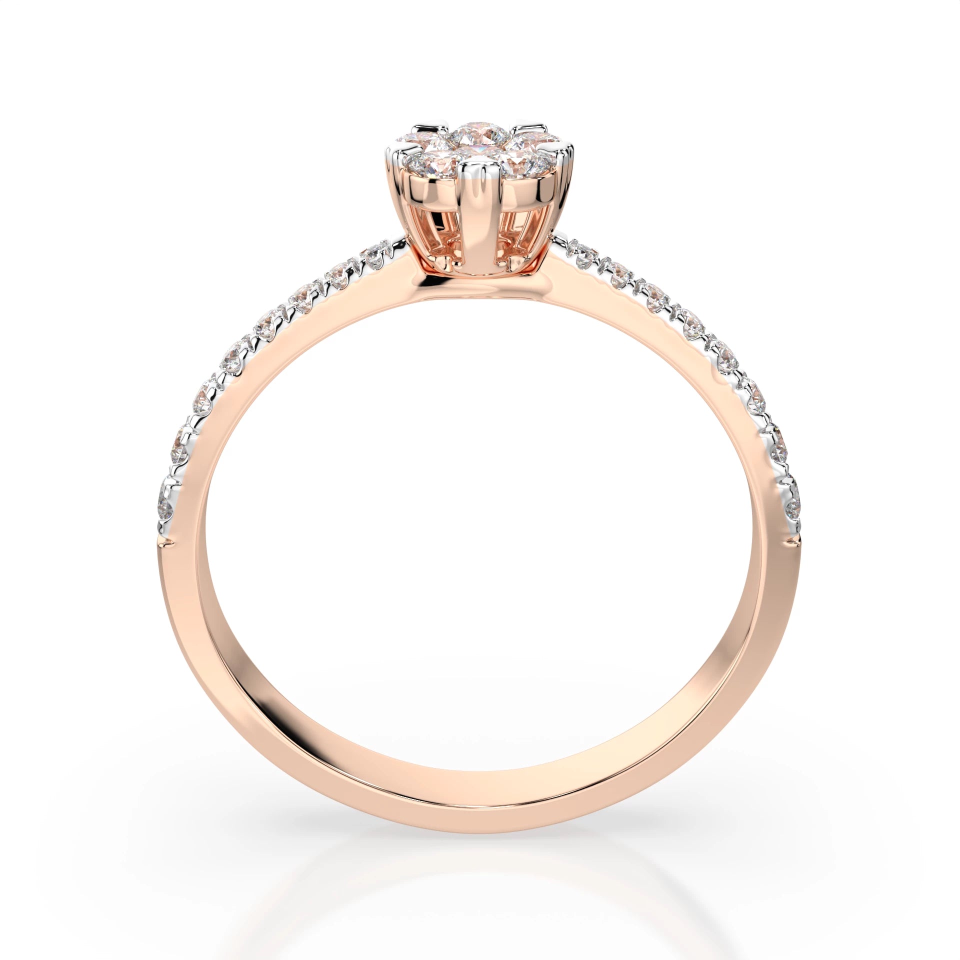 Illusion Ring (Round), 0.03 ct — 101-10015/4(2.0)