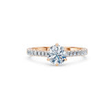 Round Brilliant Diamond Pave Eternity Ring 1.0ct by Qutahia Jewellery