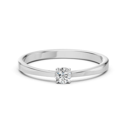Solitaire Ring (Round), 0.15 ct — 101-10012/1(3.4)