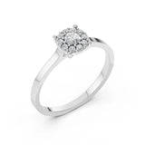 Solitaire Eternity Diamond Ring Round 0.15ct by Qutahia Jewellery