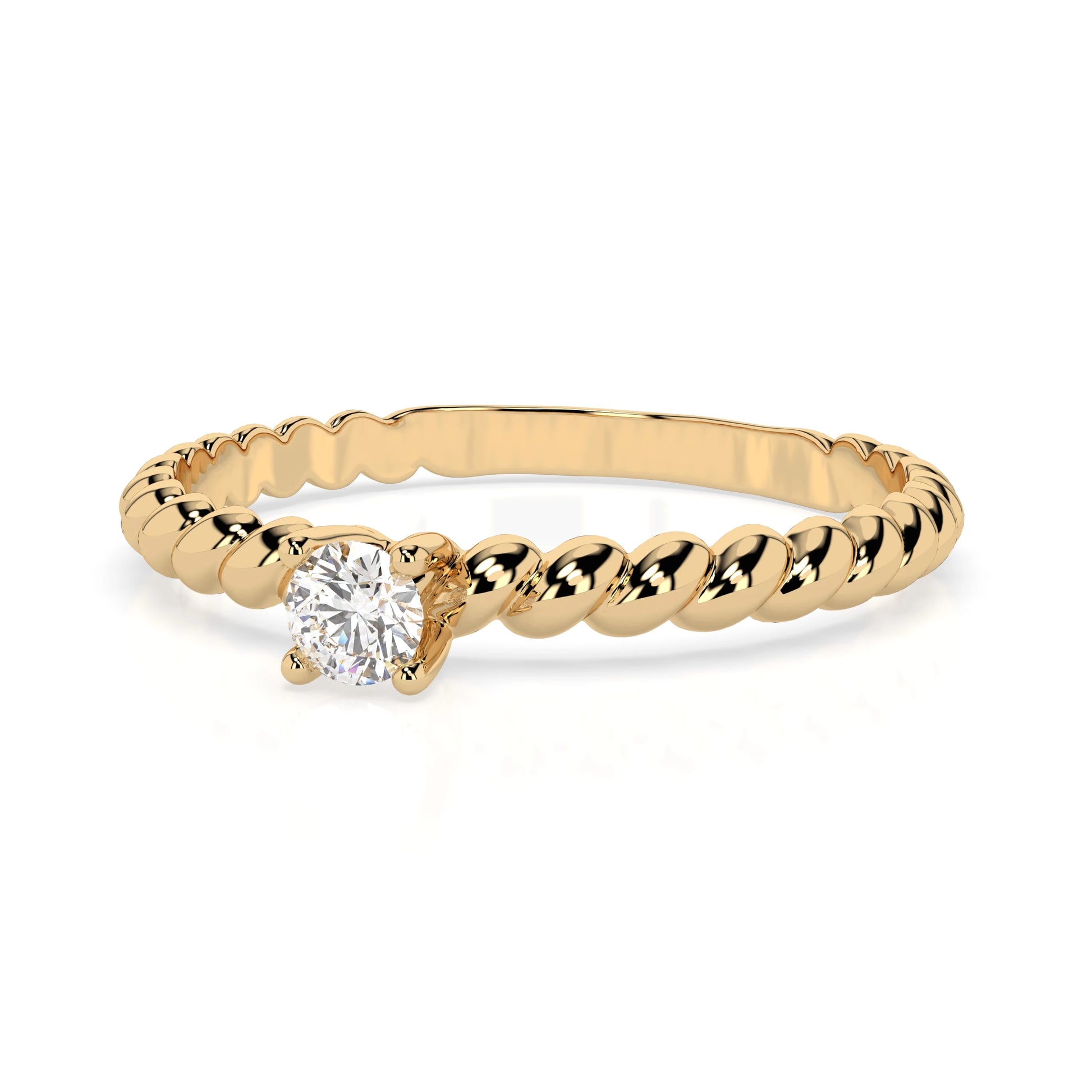 Solitaire Ring (Round), 0.08 ct — 101-10038(2.7)