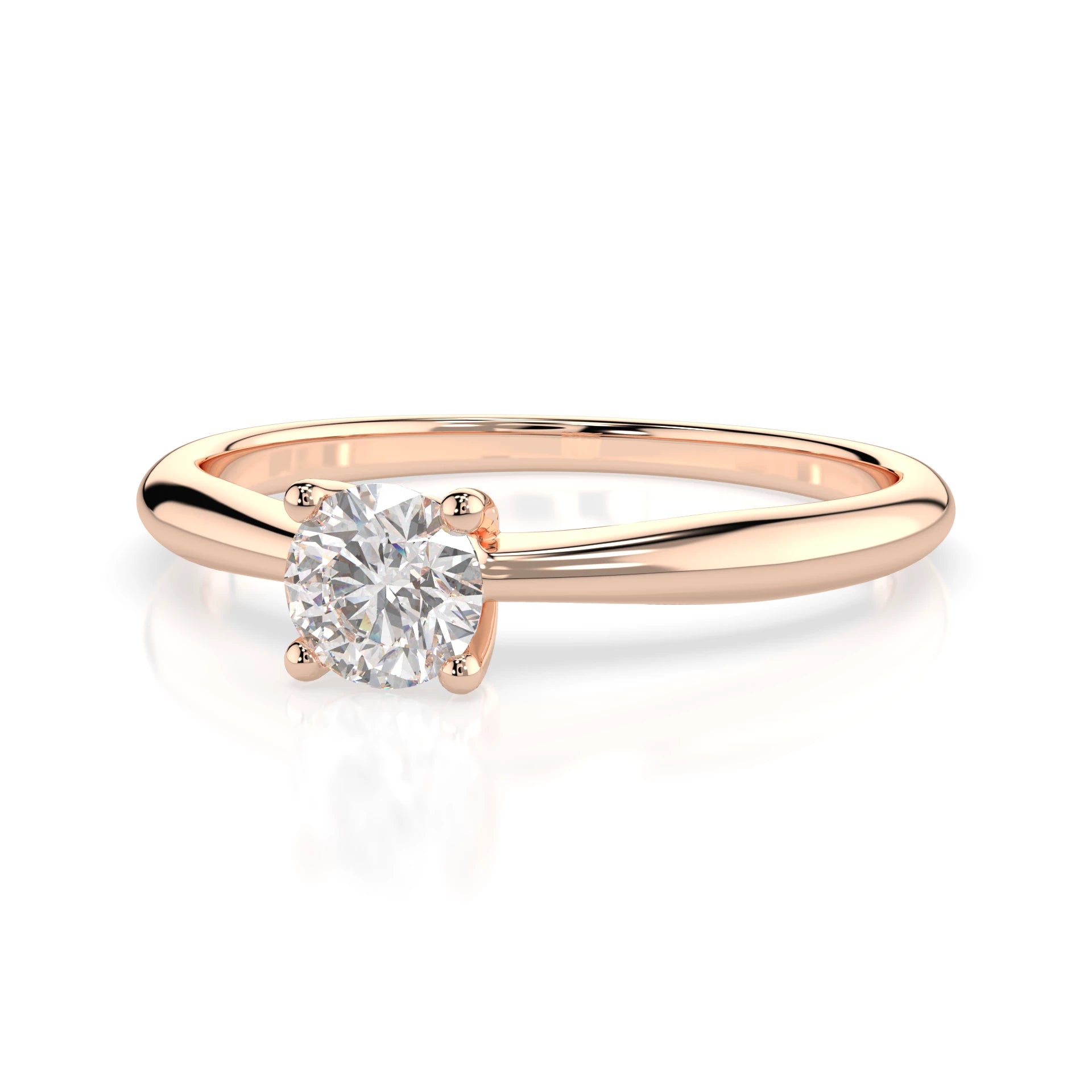 Solitaire Ring (Round), 0.3 ct — 101-10021(4.2)