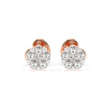 Illusion Diamond Earrings Round 0.03ct by Qutahia Jewellery