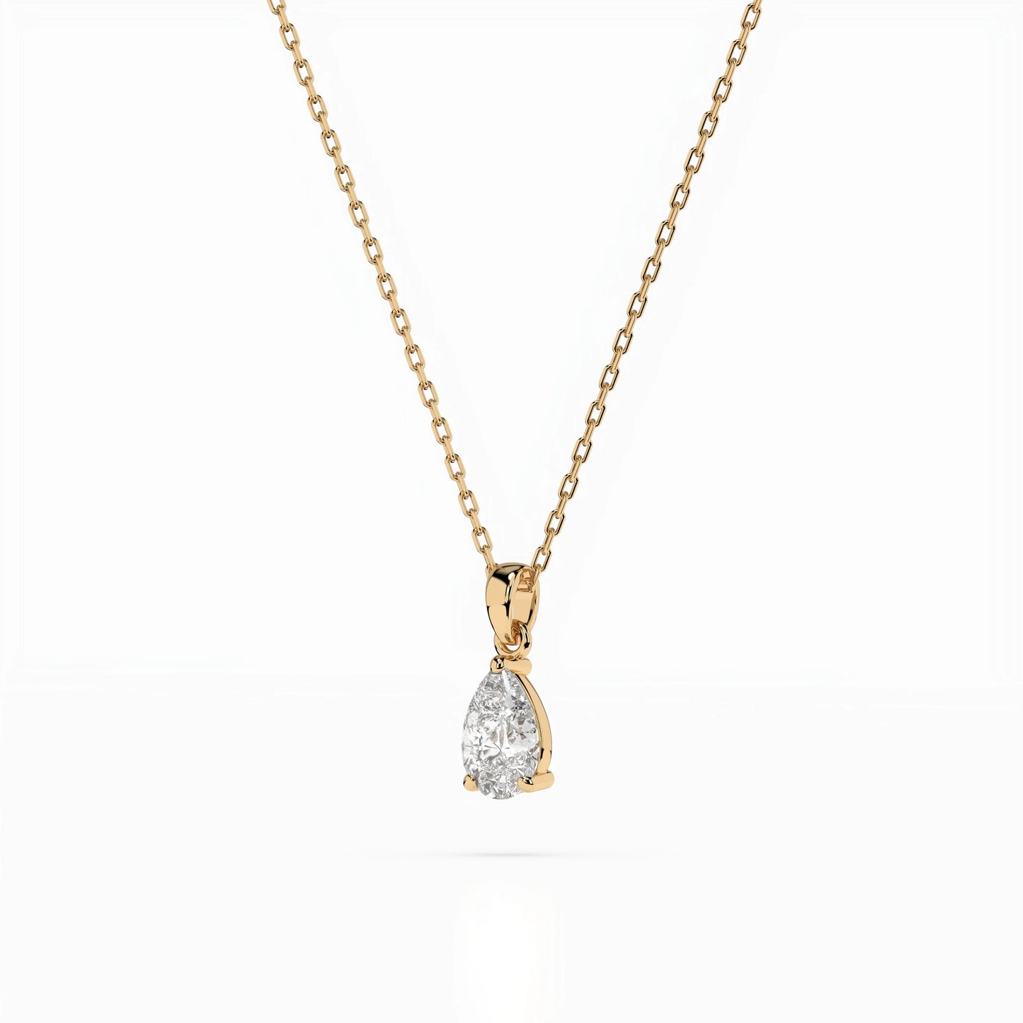 Solitaire Necklace (Pear), 0.3 ct — 104-10067(0.30)PAR