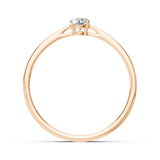 Solitaire Diamond Ring Round 0.2ct by Qutahia Jewellery