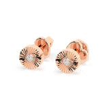 Small Diamond Earrings Round 0.04ct by Qutahia Jewellery