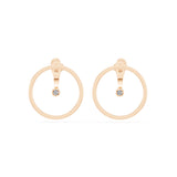 Small Diamond Earrings Round Brilliant 0.06ct by Qutahia Jewellery