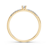 Solitaire Eternity Diamond Ring Round 0.07ct by Qutahia Jewellery