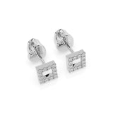 Small Diamond Earrings Round 0.14ct by Qutahia Jewellery