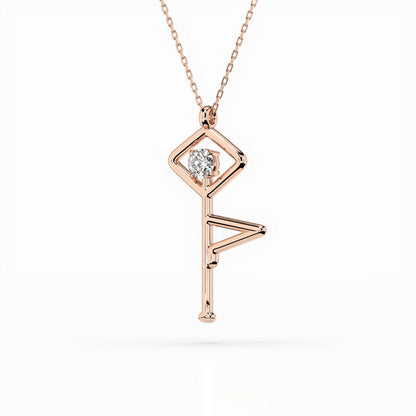 Minimalism Necklace (Round), 0.1 ct — 104-10063