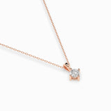 Diamond Pendant Necklace Round 0.2ct by Qutahia Jewellery