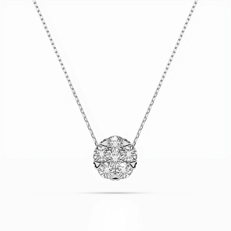 Illusion Necklace (Round), 0.15 ct — 104-10033(3.4)