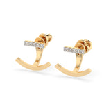 Small Diamond Earrings Round 0.15ct by Qutahia Jewellery