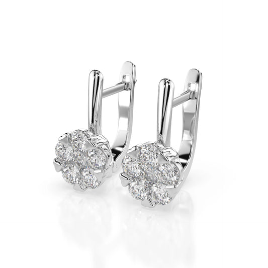 Illusion Earring (Round), 0.3 ct — 102-10015/1(3.4)