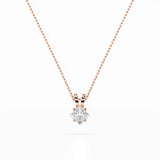 Diamond Pendant Necklace Princess 0.3ct by Qutahia Jewellery