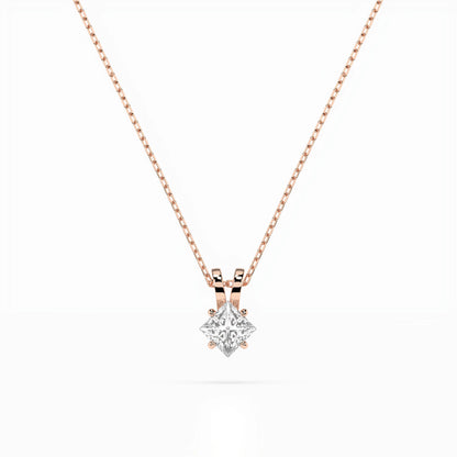 Solitaire Necklace (Princess), 0.3 ct — 104-10070(0.30)PR