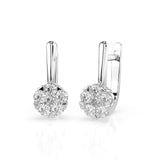 Illusion Diamond Earrings Round 0.2ct by Qutahia Jewellery