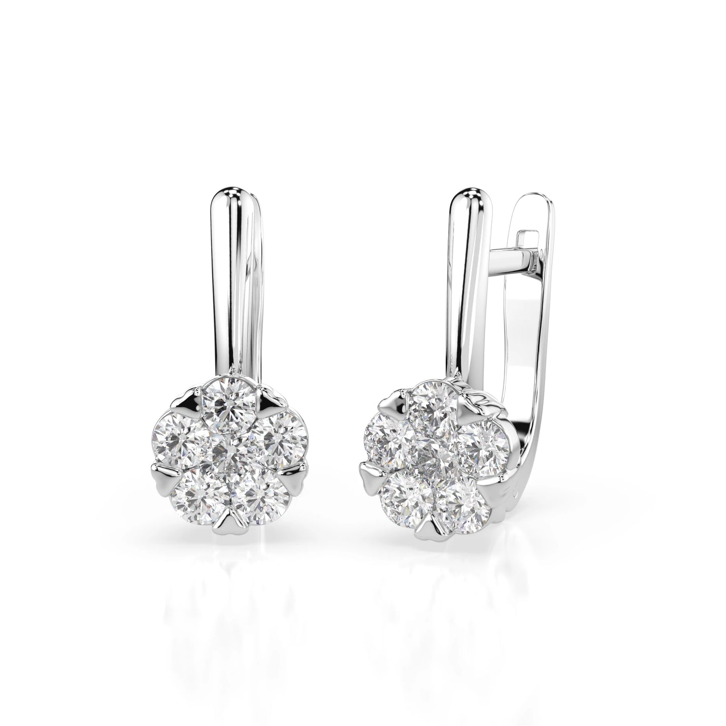 Illusion Earring (Round), 0.2 ct — 102-10015/1(3.0)