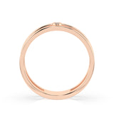 Minimalist Diamond Ring Round 0.02ct by Qutahia Jewellery