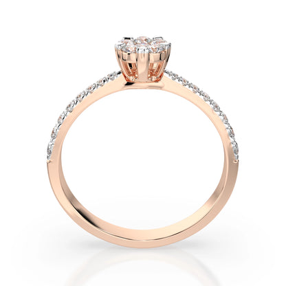 Illusion Ring (Round), 0.06 ct — 101-10015/4(2.5)