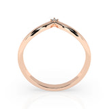 Minimalist Diamond Ring Round 0.01ct by Qutahia Jewellery