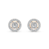 Illusion Diamond Earrings Round 0.06ct by Qutahia Jewellery