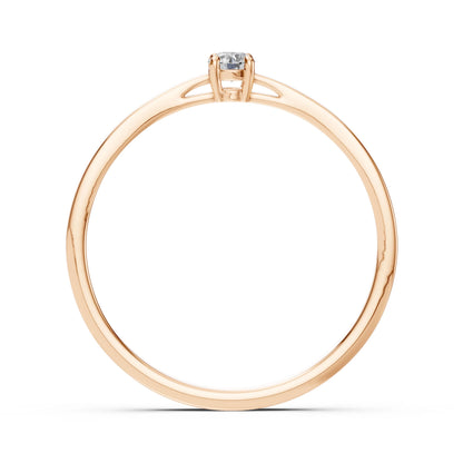 Solitaire Ring (Round), 0.1 ct — 101-10012/1(3.0)