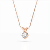 Diamond Pendant Necklace Round 0.5ct by Qutahia Jewellery