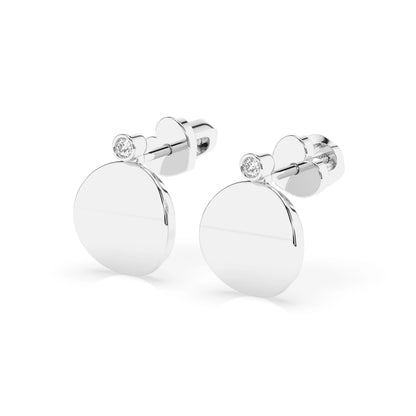 Minimalism Earring (Round), 0.04 ct — 102-10067