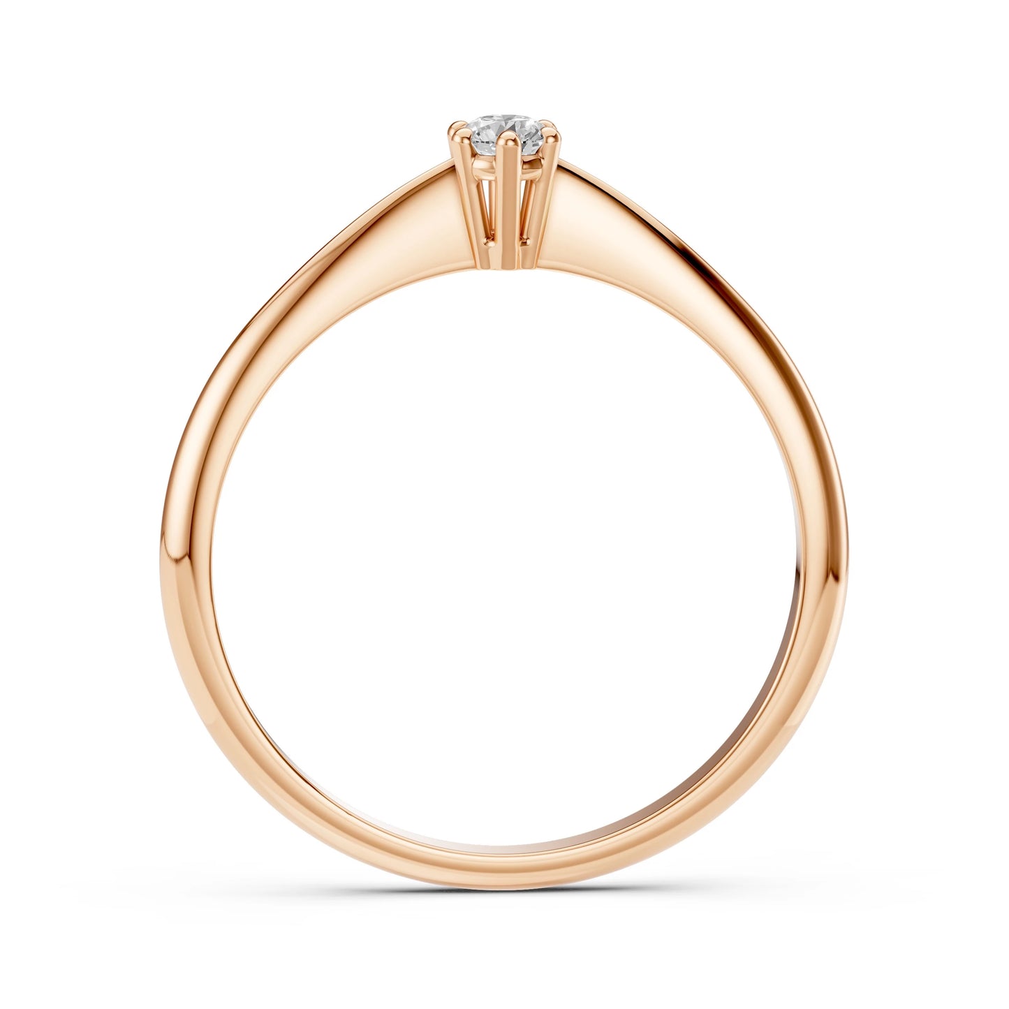Solitaire Ring (Round), 0.1 ct — 101-10027(3.0)