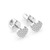 Illusion Diamond Earrings Round 0.18ct by Qutahia Jewellery