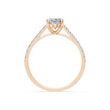 Oval Lab Grown Diamond Slim Pave Eternity Ring 1.0ct by Qutahia Jewellery