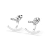 Small Diamond Earrings Round 0.15ct by Qutahia Jewellery
