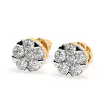 Illusion Diamond Earrings Round 0.3ct by Qutahia Jewellery
