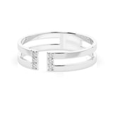 Minimalist Diamond Ring Round 0.06ct by Qutahia Jewellery