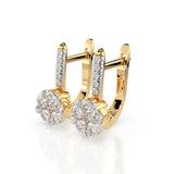 Illusion Diamond Earrings Round 0.2ct by Qutahia Jewellery
