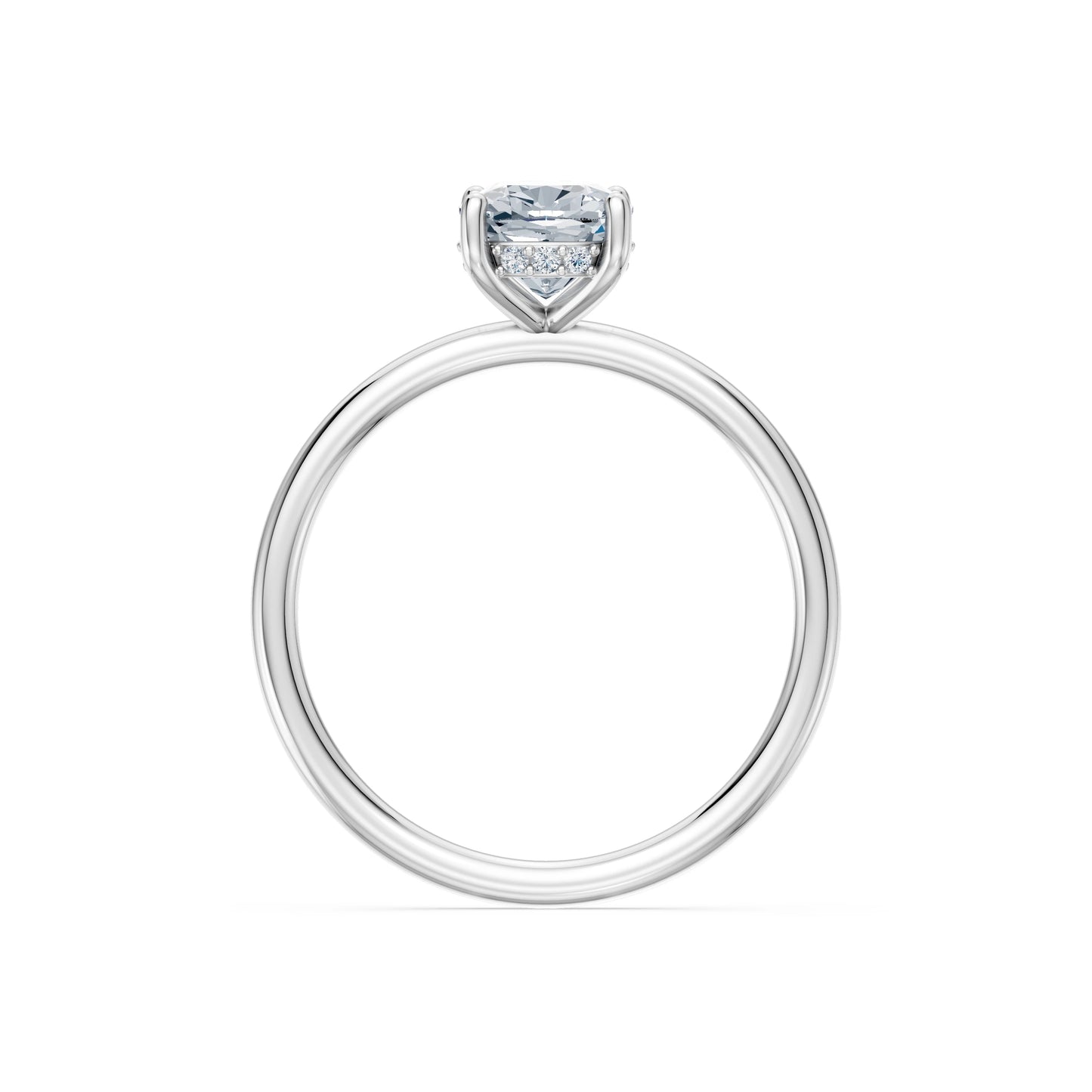 Cushion Lab Grown Diamond Micro Pave Engagement Ring 1.5ct by Qutahia Jewellery