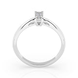 Solitaire Diamond Ring Baguette 0.3ct by Qutahia Jewellery