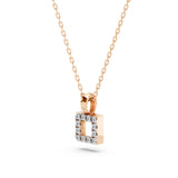 Delicate Diamond Necklace Round 0.06ct by Qutahia Jewellery