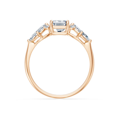 Emerald Lab Grown Diamond Side Stone Eternity Ring 1.5ct by Qutahia Jewellery
