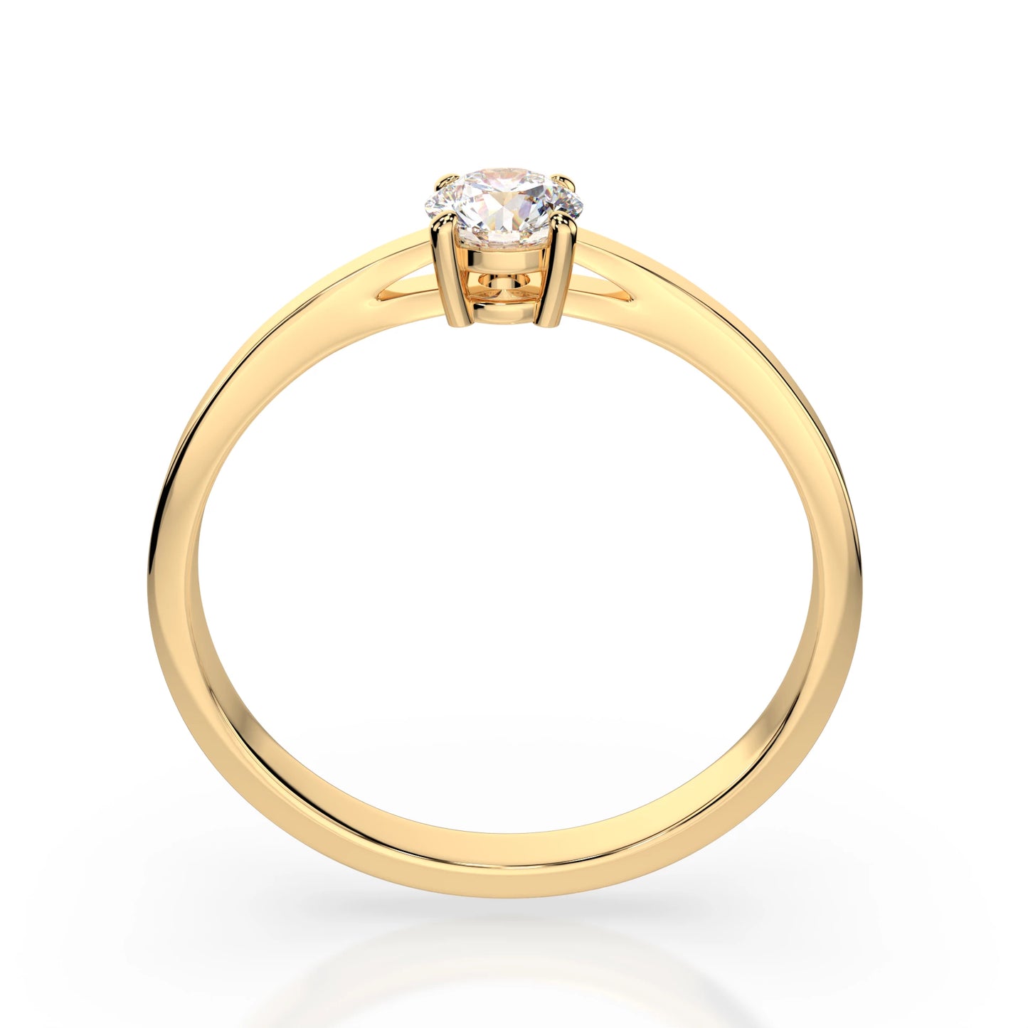 Solitaire Ring (Round), 0.25 ct — 101-10012/1(4.0)