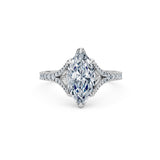 Marquise Lab Grown Diamond Micro Pave Eternity Ring 2.0ct by Qutahia Jewellery