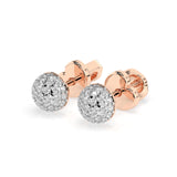 Illusion Diamond Earrings Round 0.32ct by Qutahia Jewellery