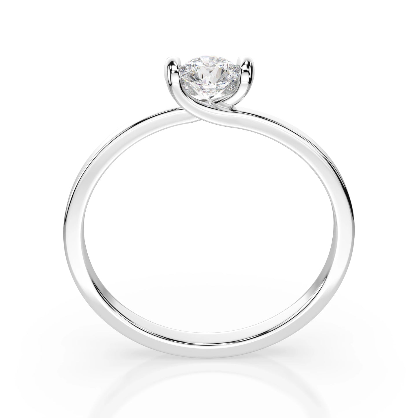 Solitaire Ring (Round), 0.1 ct — 101-10016(3.0)