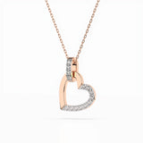 Delicate Diamond Necklace Round 0.18ct by Qutahia Jewellery