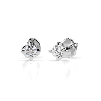 Solitaire Butterfly Earring (Round), 0.2 ct — 102-10025(3.0)