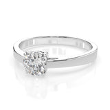 Solitaire Diamond Ring Round 0.5ct by Qutahia Jewellery