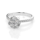 Illusion Diamond Ring Round 0.15ct by Qutahia Jewellery