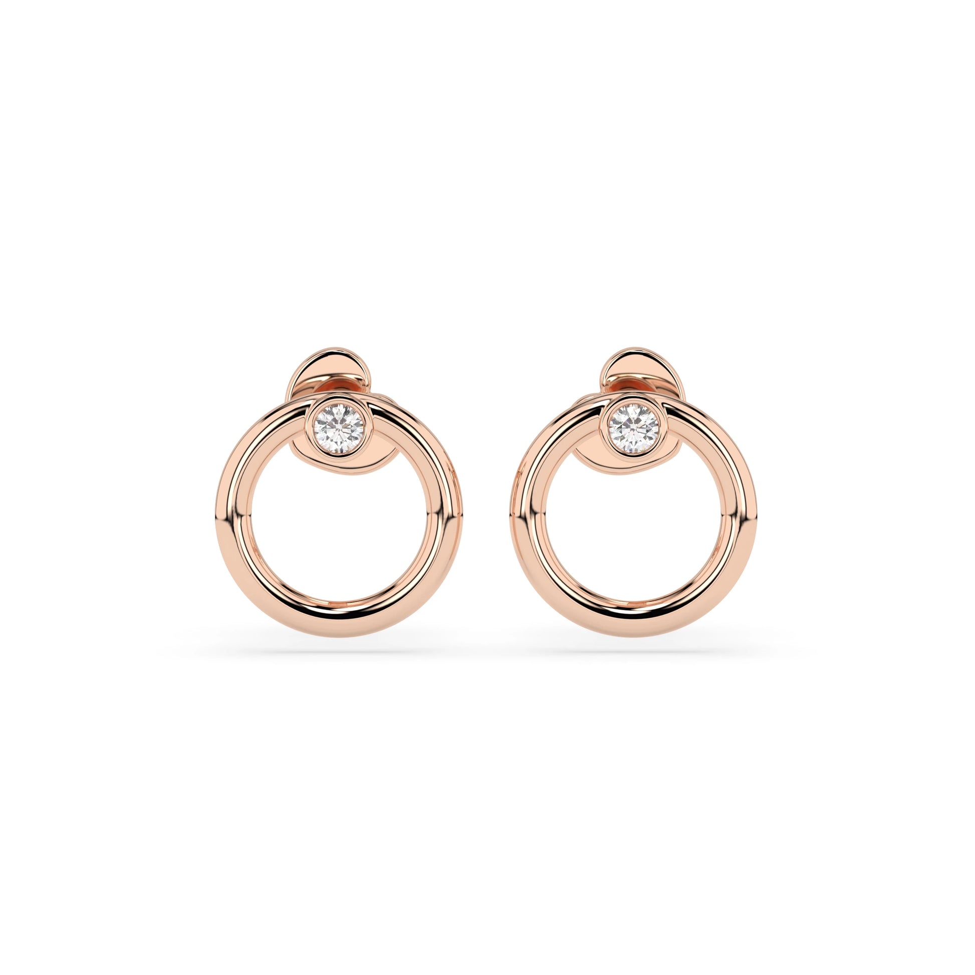 Minimalism Earring (Round), 0.06 ct — 102-10170